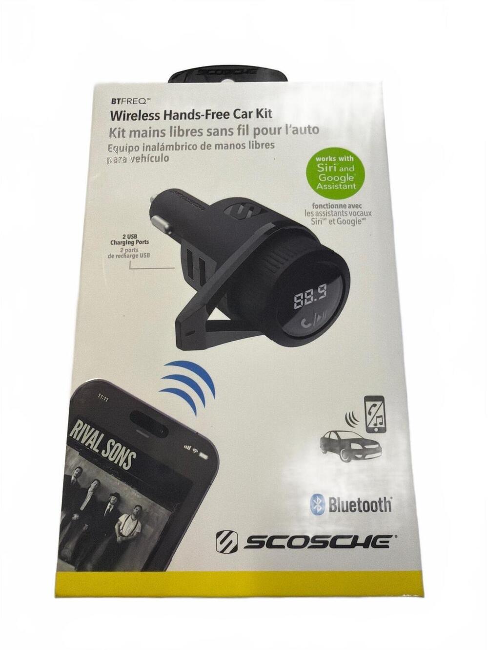 Wireless Hands-Free Car Kit Bluetooth FM Transmitter Scosche BTFM5-SP NEW